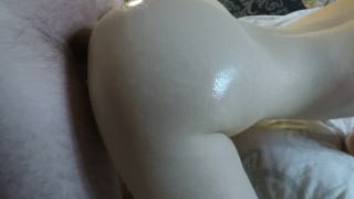 Amateur teen with big oily ass fucked hard POV | 4K 60FPS